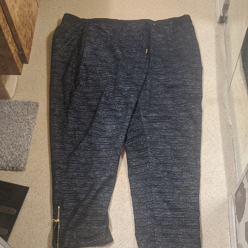 Makobi Black and Gray Knit Pants